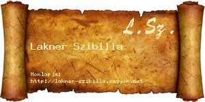Lakner Szibilla névjegykártya